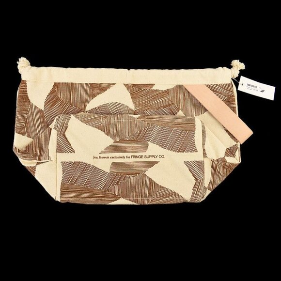 Jen Hewitt for Fringe Supply Co. Field Canvas Project Bag Leather Handle NEW - Picture 2 of 3